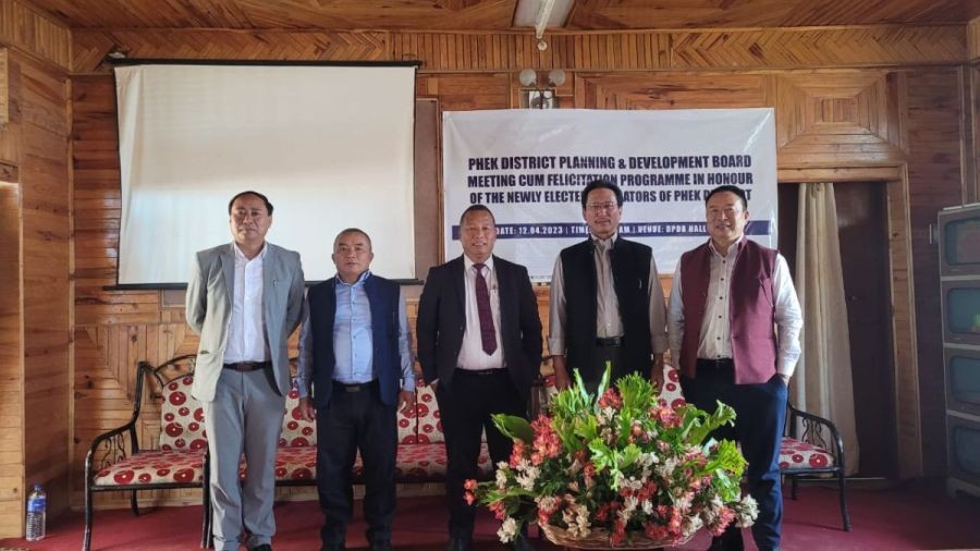 The five legislators from Phek district during DPDB meeting at Phek on April 12. (Morung Photo)